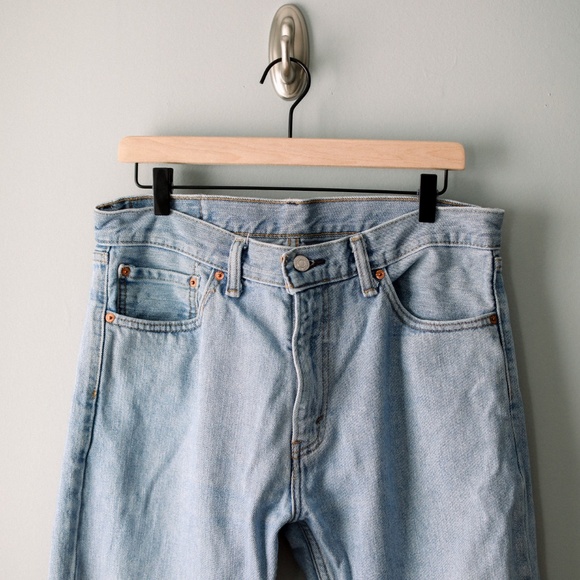 VINTAGE Men's Levi's 505 Light Wash Denim Jeans Size 33x30 - Picture 5 of 13